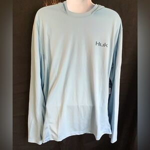 Huk NEW Icon X Hoodie Sky Blue Performance Shirt